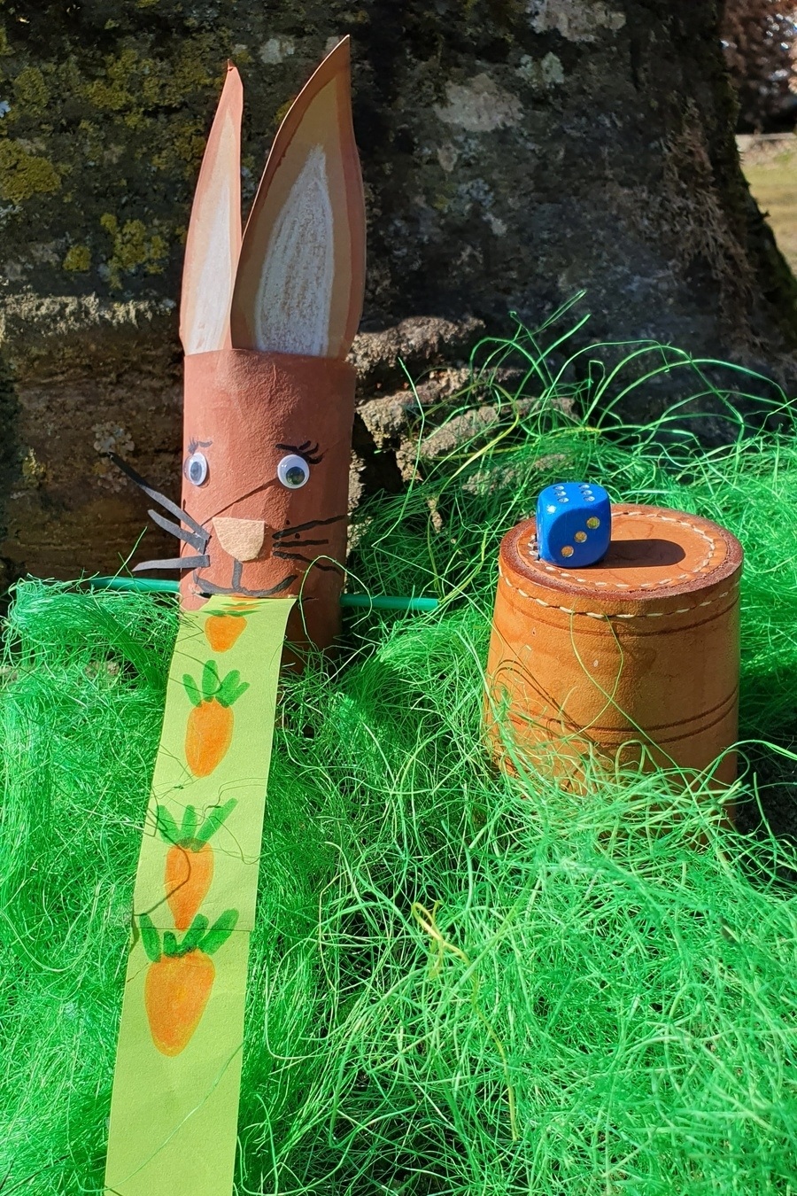 Kinderbetreuung - Osterhasen-Spiel basteln