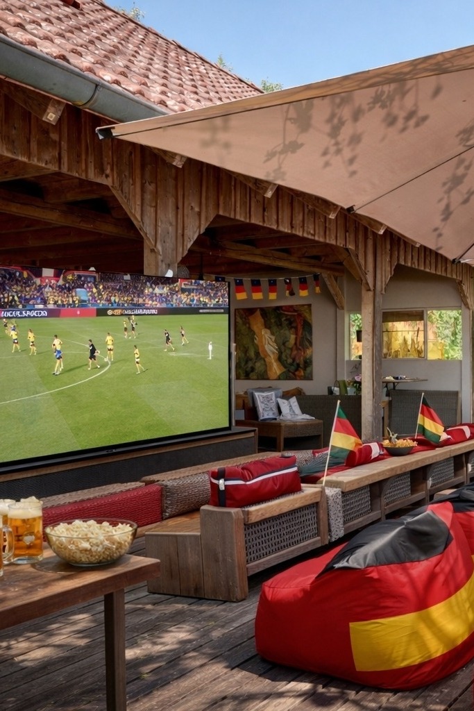 Public viewing in the summer house