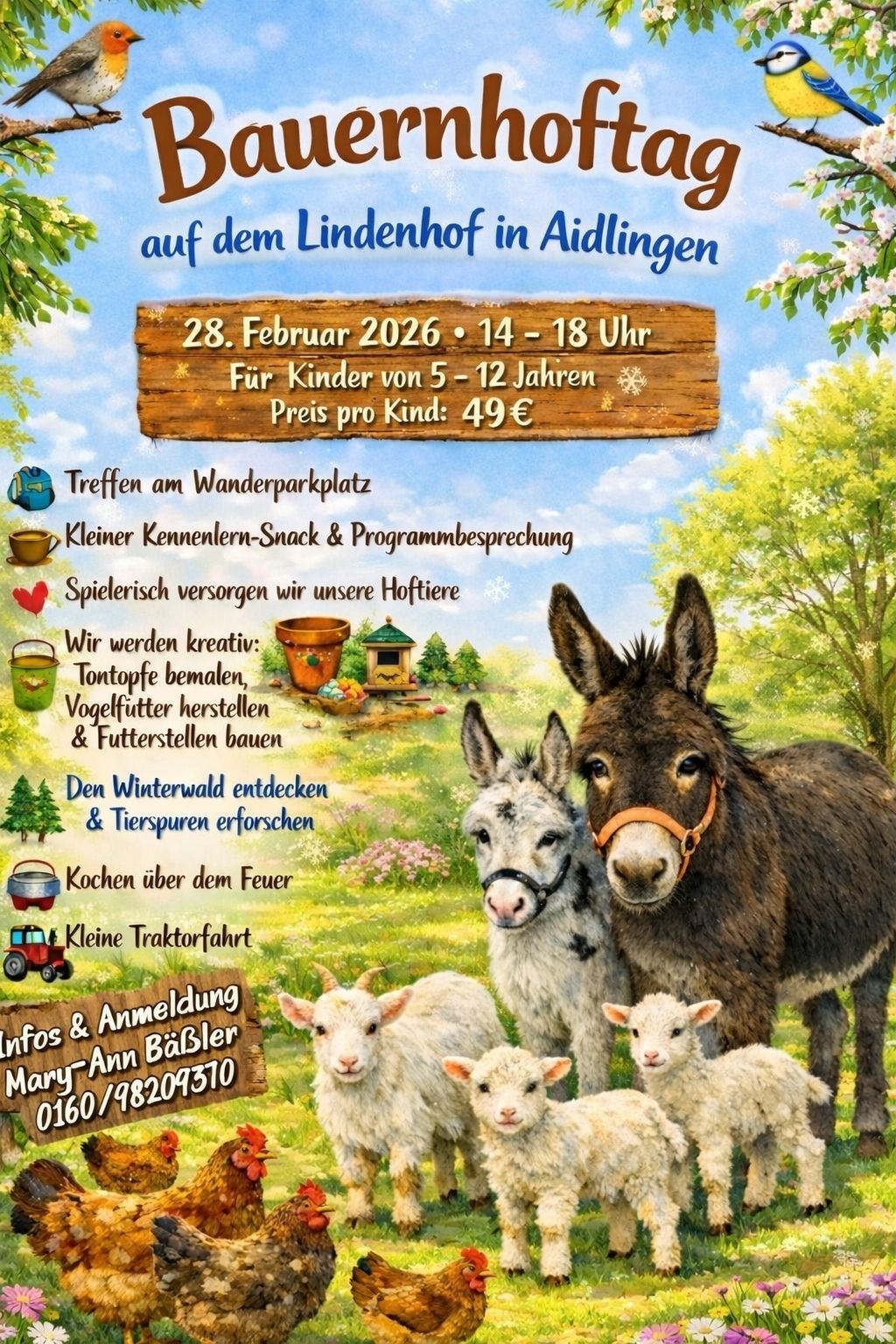 Bauernhoftag im Winter 5-12J.