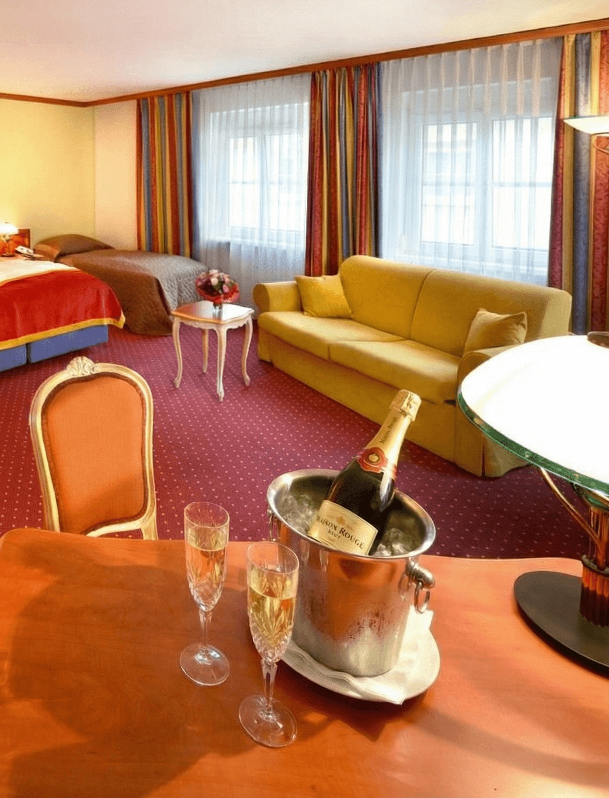 Luxurious indulgence: champagne in the room