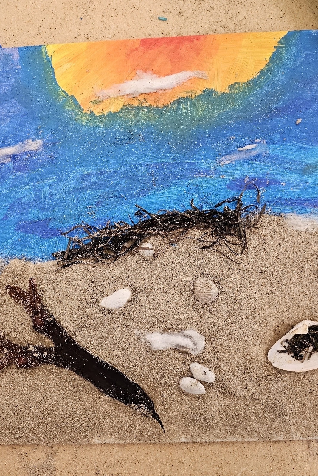 Sandbilder auf Leinwand