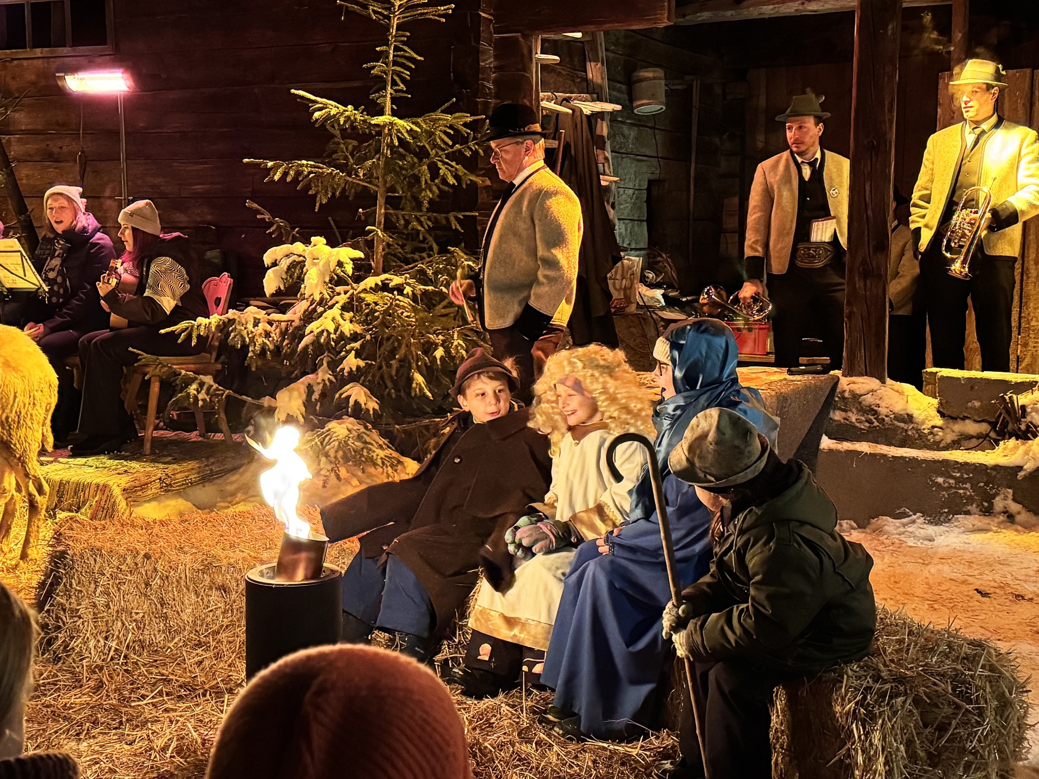 Nativity play at the tester stable