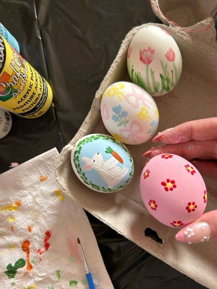 Painting Easter eggs