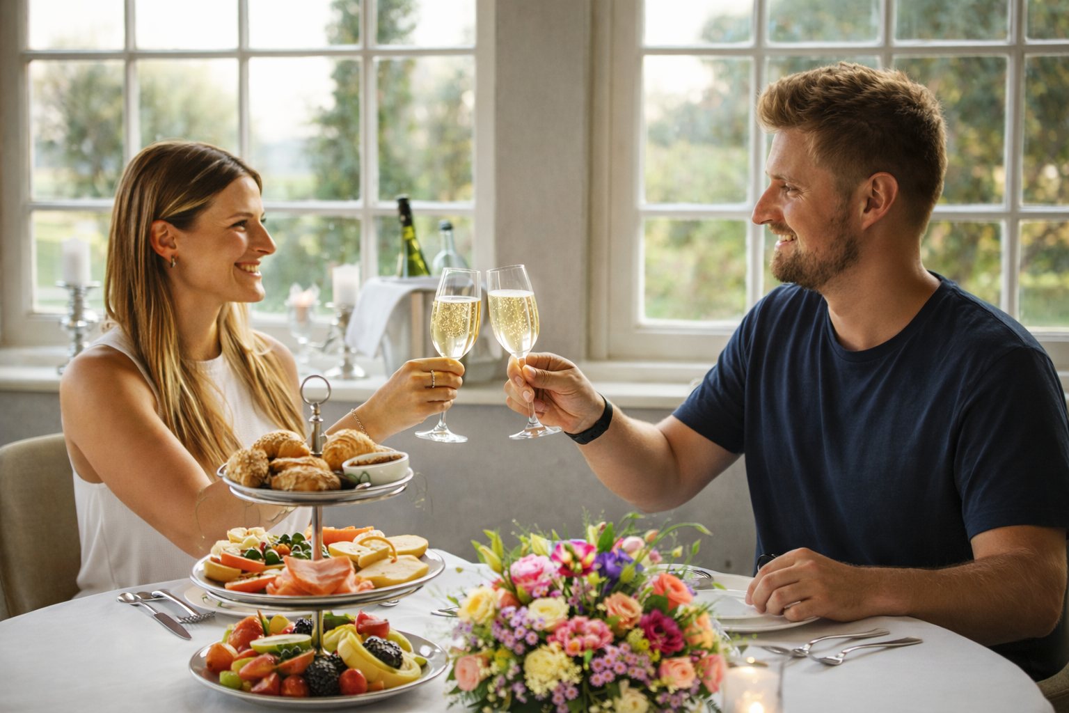 Privates Sektfrühstück