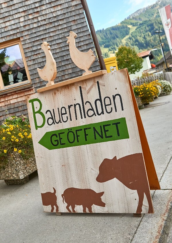 Shopping possibilities in the Tannheimer Tal.