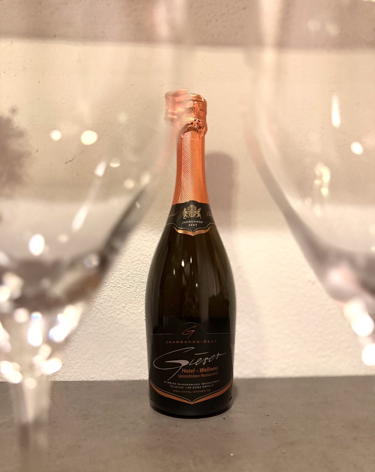 Bottle of sparkling wine