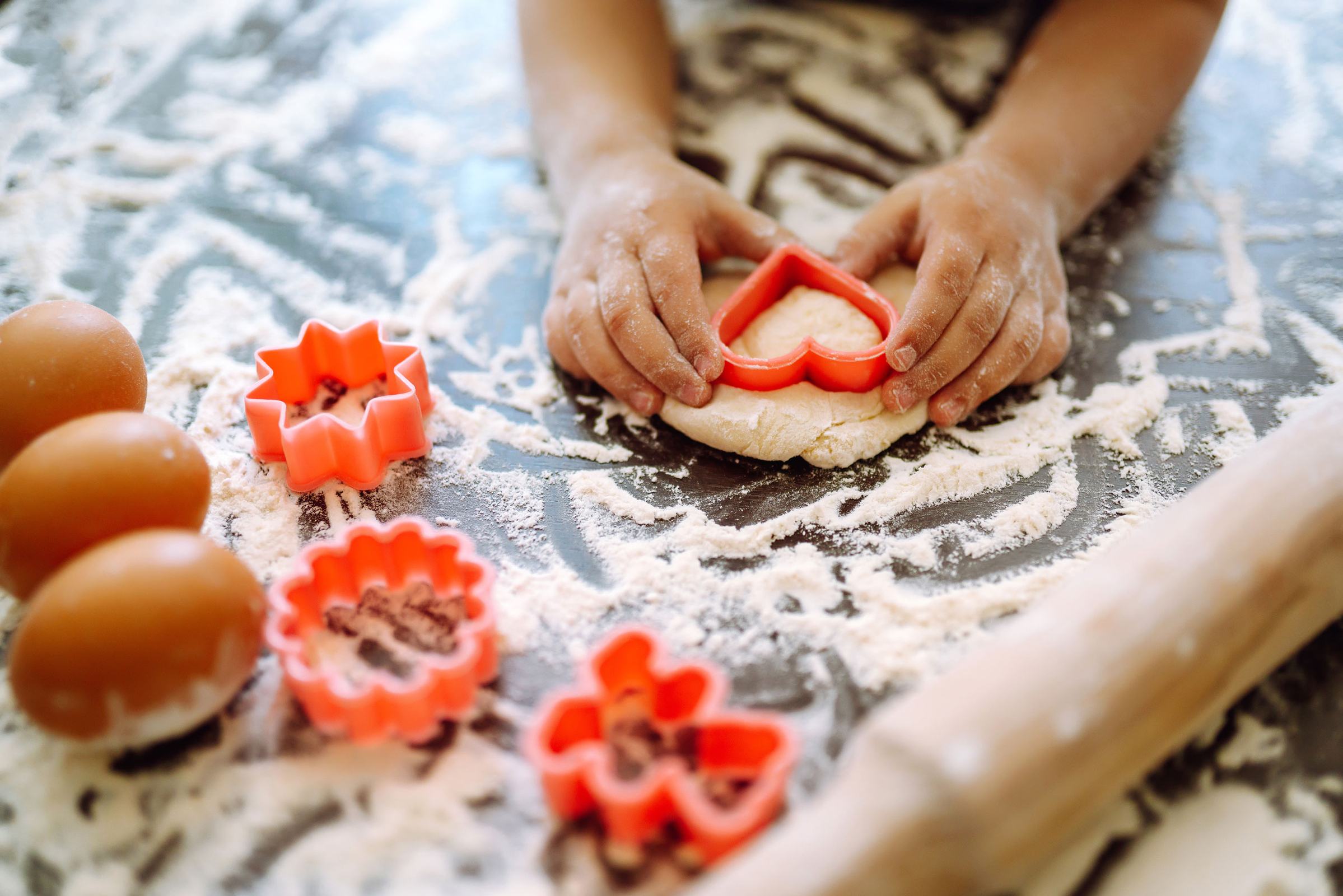 Baking cookies together