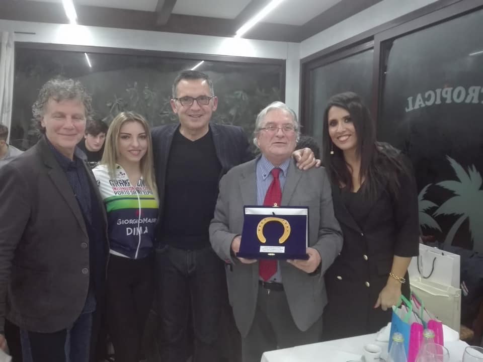 Giorgio Martino e Simona Rolandi al Galà In Fuga verso il 2019 per la Gran Fondo della città di Porto Sant'Elpidio allo chalet Tropical a Porto San Giorgio