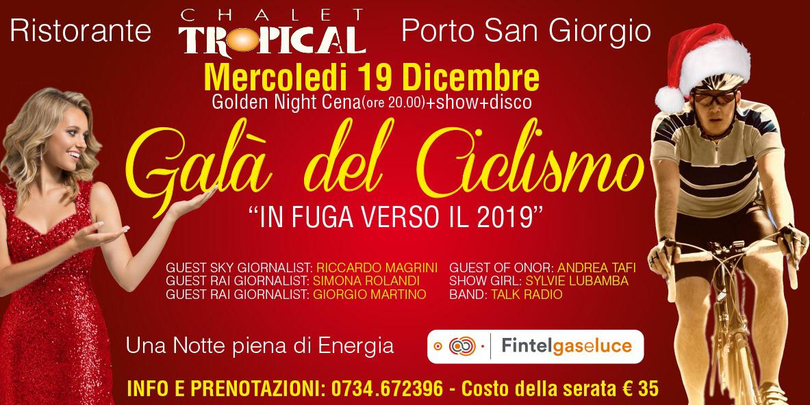 Voltanino Gran Gala del Ciclismo, in fuga verso il 2019 al Ristorante Chalet Tropical