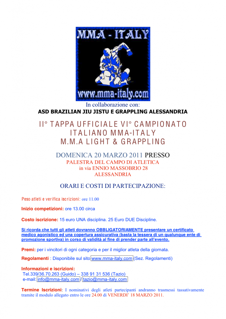 2 tappa MMA-Italy IN GABBIA !!! 10