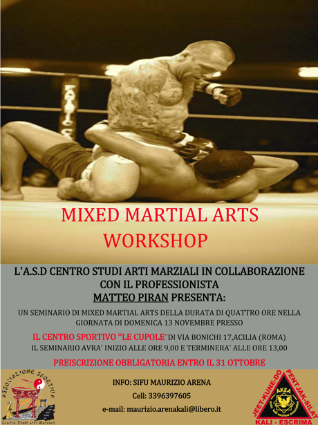 13 Novembre: MMA Workshop Con Matteo Piran 12