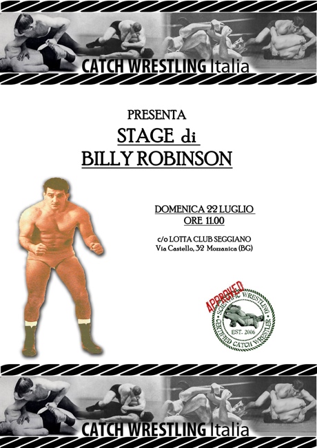 22 Luglio - Billy Robinson la Leggenda in stage a Bergamo 1