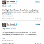 Tim Kennedy, rimasto senza avversario si da da fare su tweeter 2