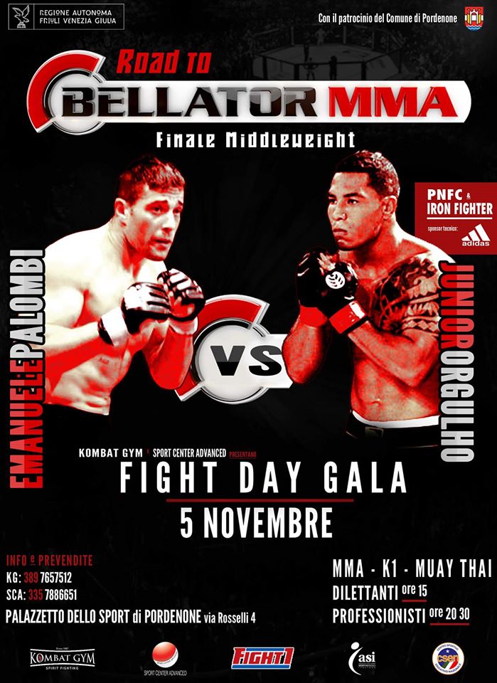 PALOMBI VS ORGULHO AL FIGHT DAY GALA PER VOLARE A BELLATOR USA 2