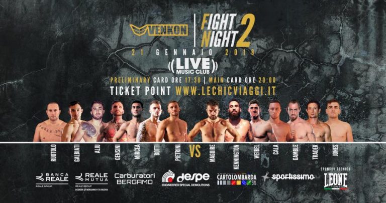 Venkon Fight Night 2 - ecco la card 2
