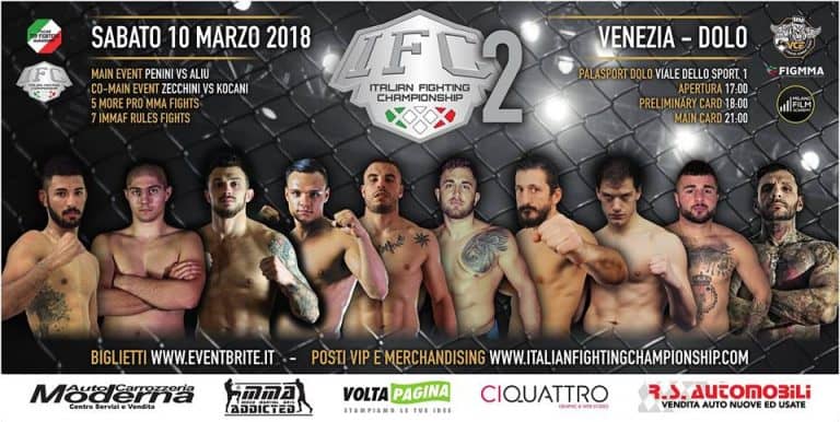 IFC 2 Sabato 10 Marzo a Dolo (Venezia): Penini vs Aliu per la Cintura Pesi Medi. 17