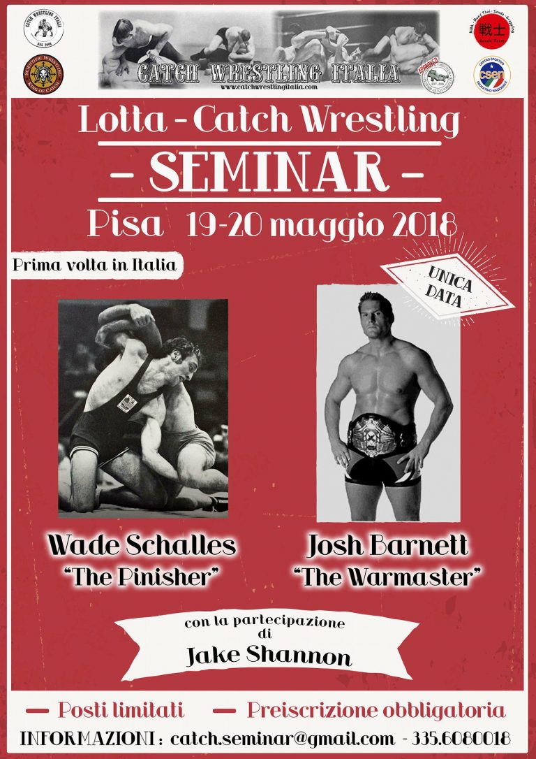 Seminario di Catch Wrestling con Josh Barnett, Wade Schalles & Mike Raho a Pisa 22