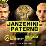 Stefano Paternò per il titolo dei pesi welter Cage Warrior 13
