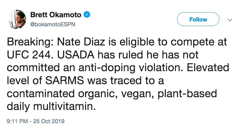 Nate Diaz vs MasVidal? Saltato, ma anche no. (Aggiornamenti della nottata) 2