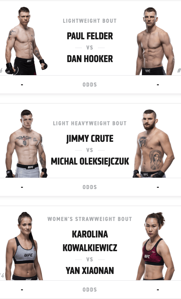 UFC Fight Night 168 : Felder vs. Hooker 2