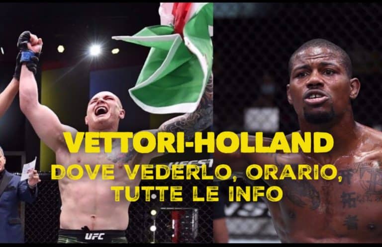 UFC, Vettori-Holland: dove vederlo, orario, tutte le info 3