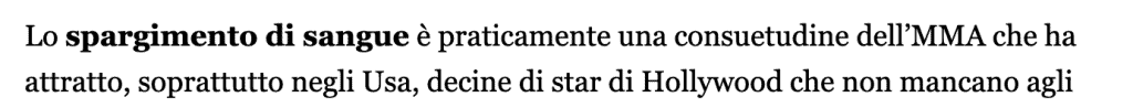 Il fatto quotidiano e le MMA 4