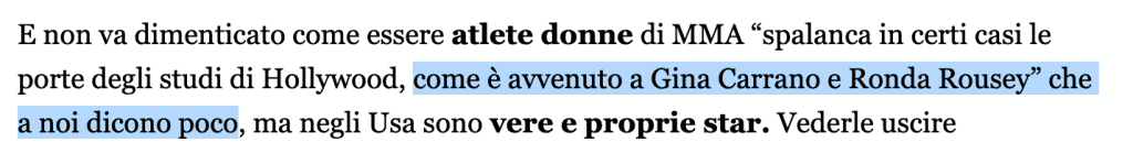 Il fatto quotidiano e le MMA 10