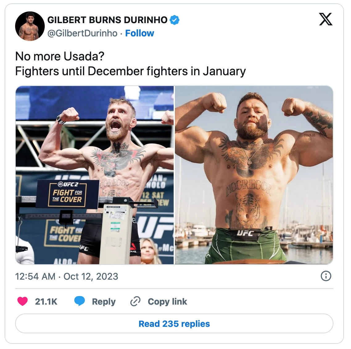 L'UFC non avrà più L'USADA a fare i controlli anti-doping 7