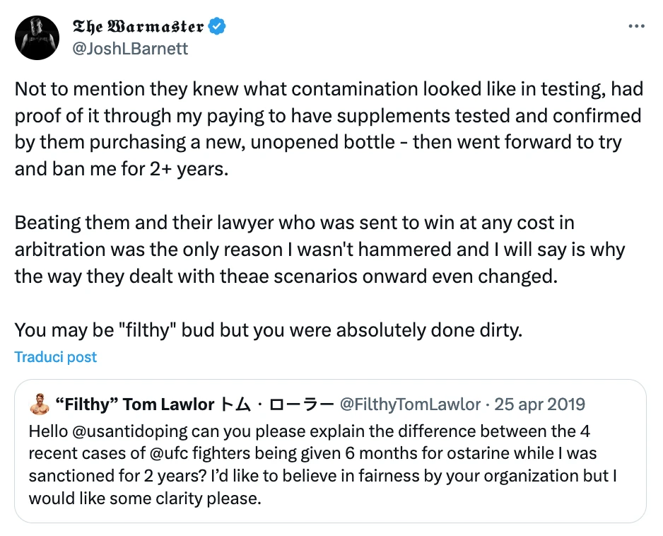 L'UFC non avrà più L'USADA a fare i controlli anti-doping 3