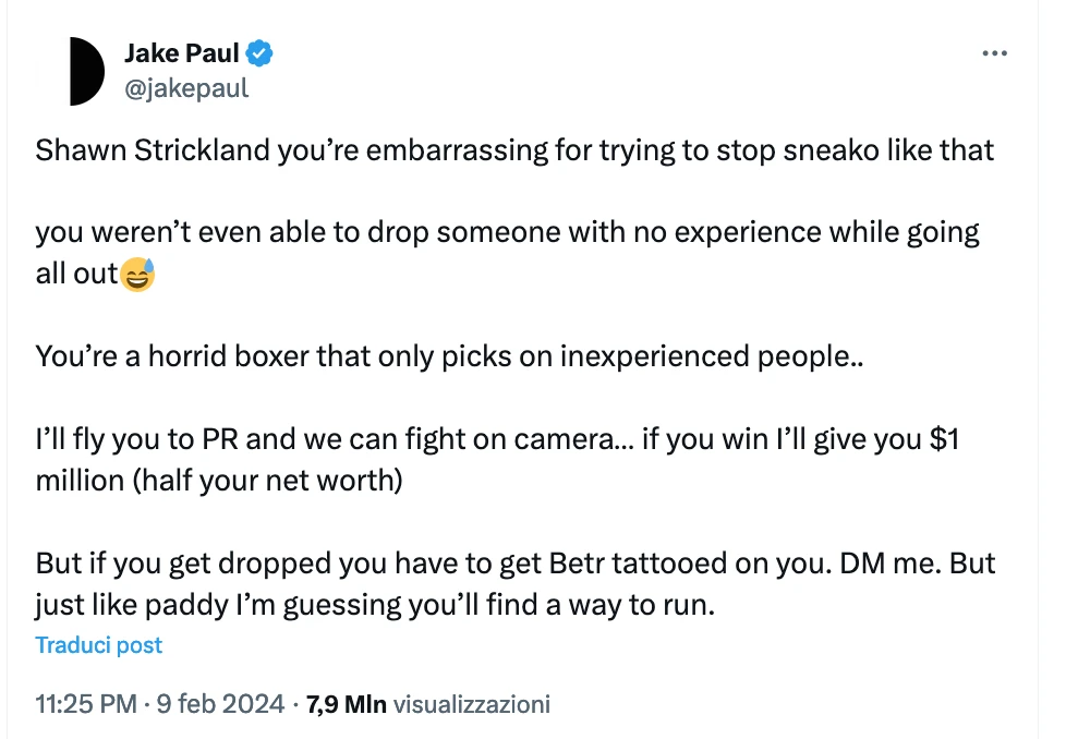 Sean Strickland rompe il giochino dei youtuber-boxer? 1