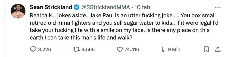 Sean Strickland rompe il giochino dei youtuber-boxer? 2