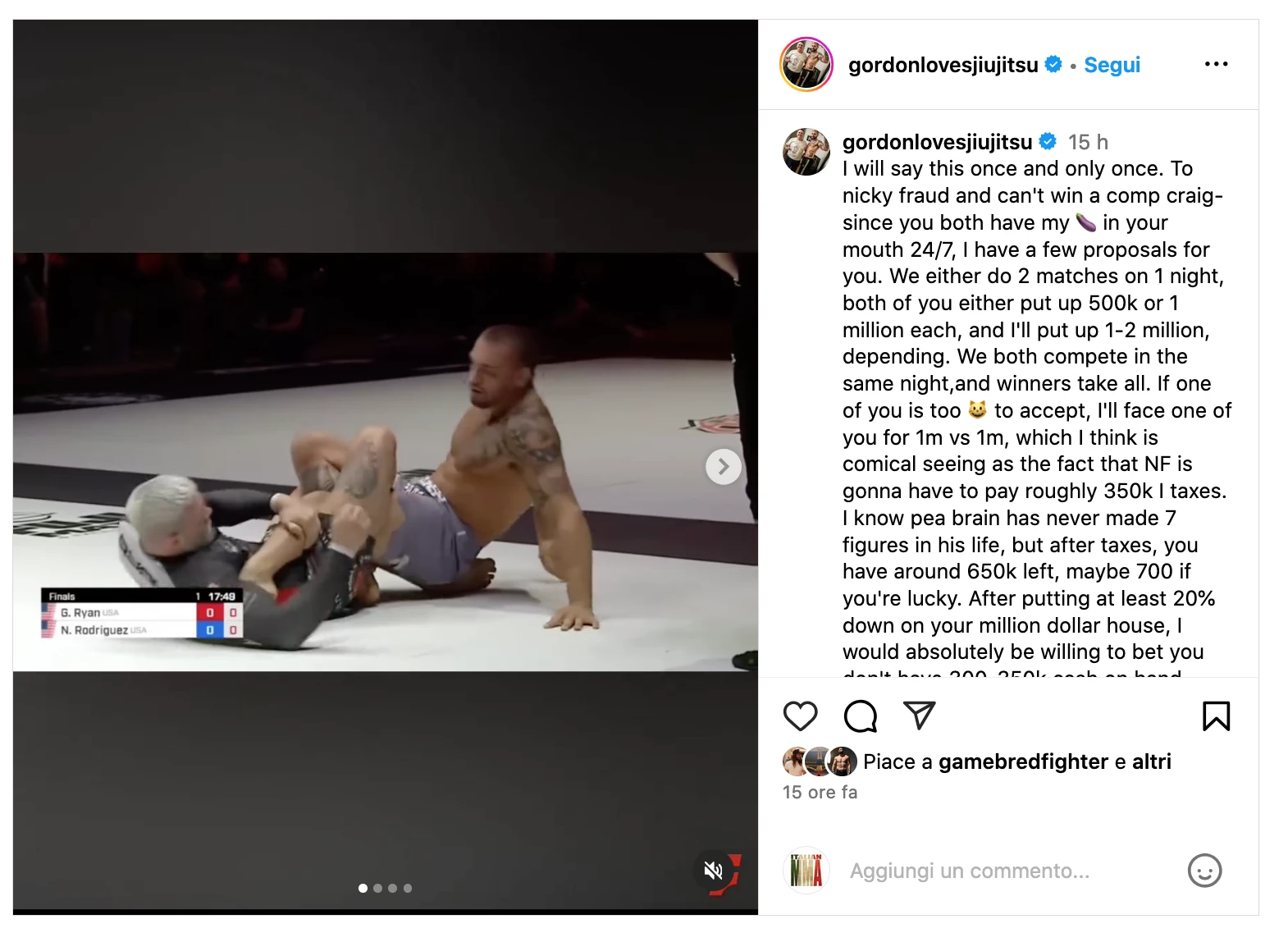 Gordon Ryan Risponde a Nicky Rod (e Craig Jones) 1