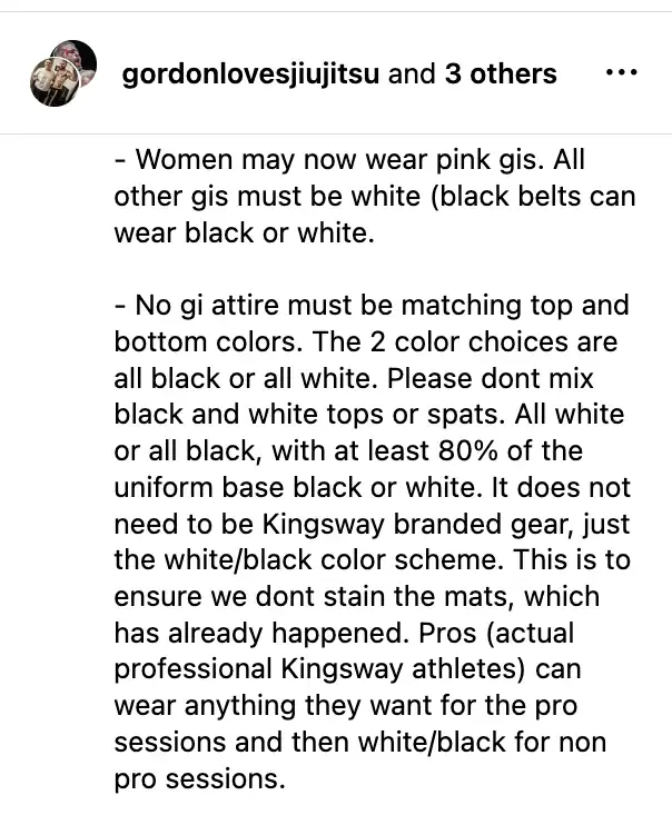 Dress code alla Kingsway di Gordon Ryan. 1