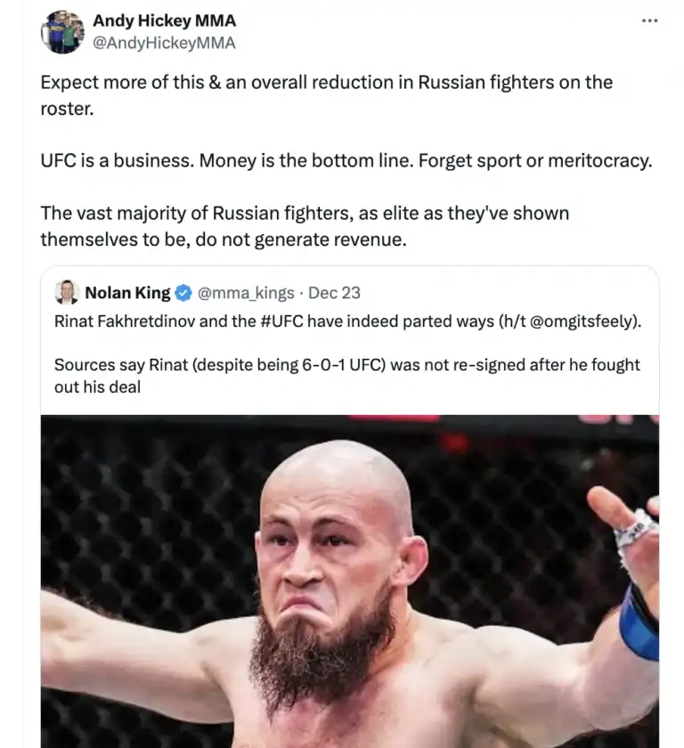Sempre meno fighter russi nel futuro dell'UFC? 5