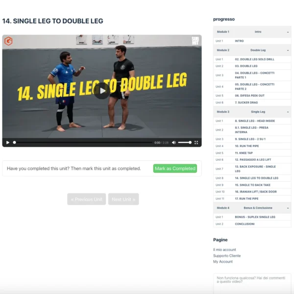 Stefano Bernardi - Wrestling4Grappling (Single Leg / Double Leg Instructional)