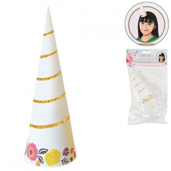 Partyhut Magical Unicorn Papier 17 cm 8 Stück