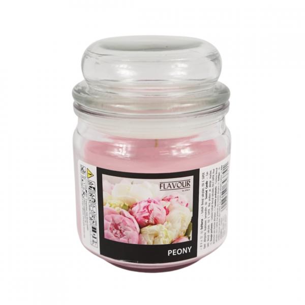 Gala Duftkerze im Glas Pfingstrose rosa 12 cm