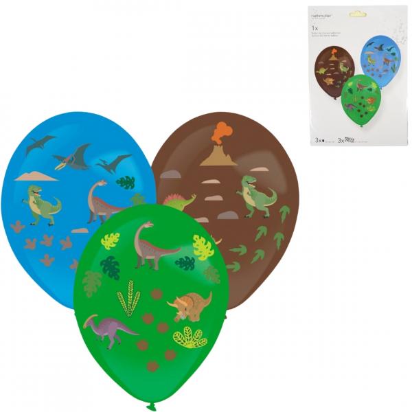 Amscan Luftballons Dino Aufkleber 35 cm Satz von 3