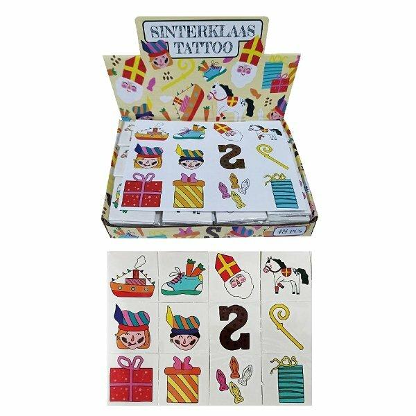 Sinterklaas Schuh Geschenk Tattoo Aufkleber 12 Stück