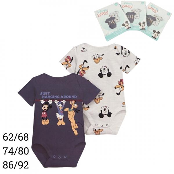 Disney Baby Strampler Mickey Mouse 2 Stück 3 sortiert