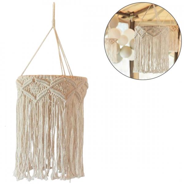 Ginger Ray Kronleuchter Makramee beige 65 cm