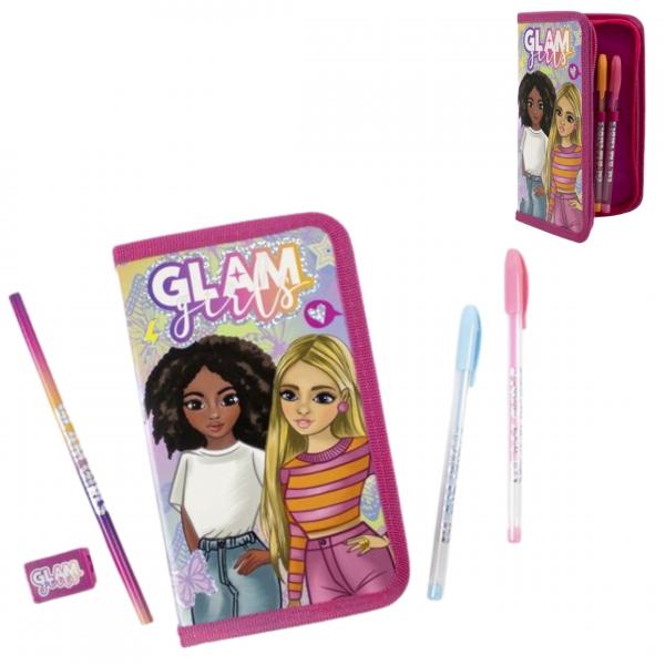 Glam Girls Federtasche mit Inhalt rosa 19 cm 13-teilig