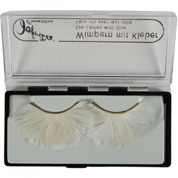 Jofrika Kosmetik künstliche Wimpern Federn weiß 9,5 cm B-Wahl VE500