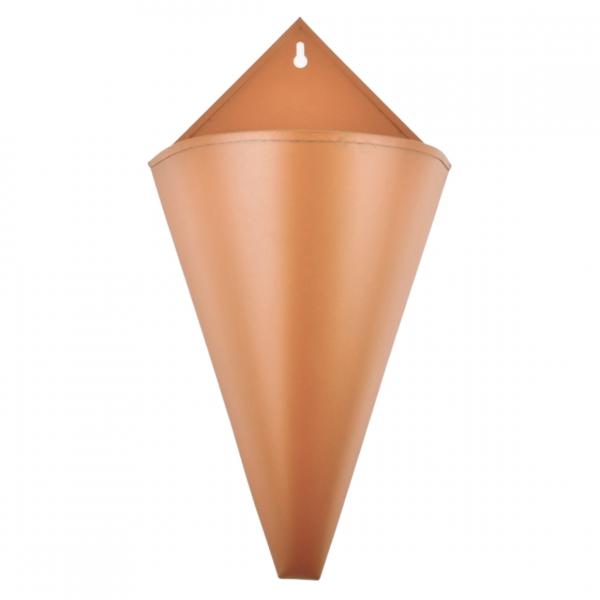 Blumentopf Wandanhänger Puntzak Metall rostbraun 28 cm