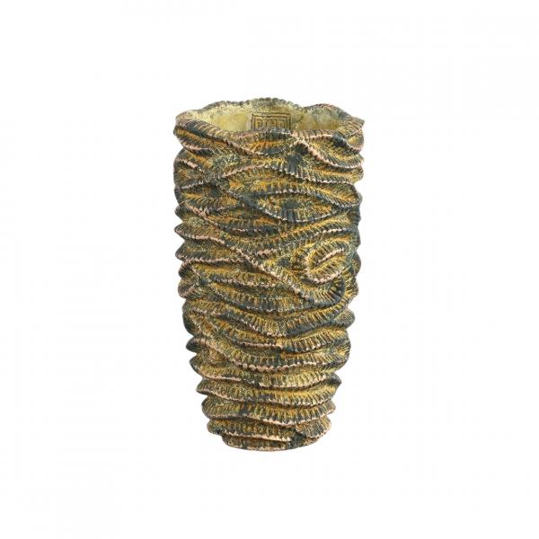 PTMD Blumentopf Waves braun hoch S 27 cm