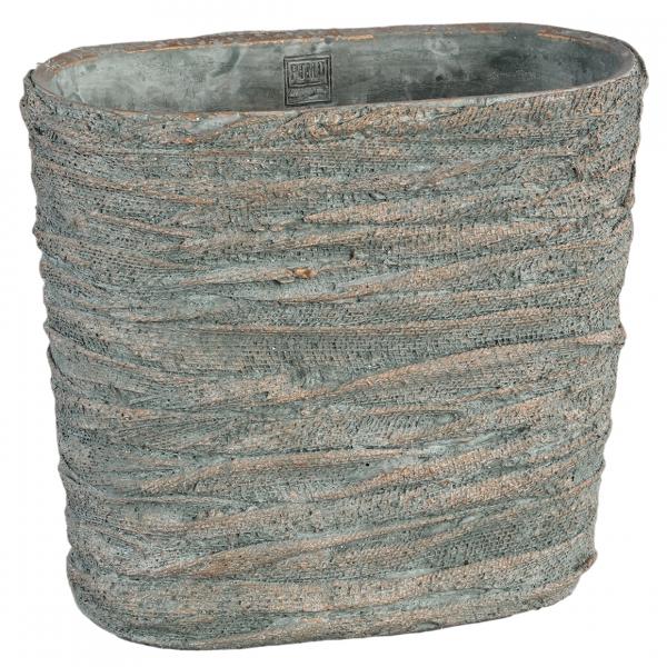 PTMD Blumentopf Yutto grau oval L 40 cm