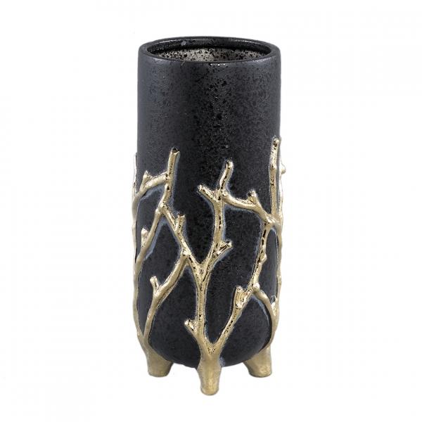 PTMD Blumentopf Quin hoch M schwarz 30 cm