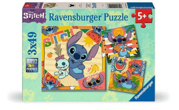 Disney Stitch - Puzzle 3 x 49 Teile