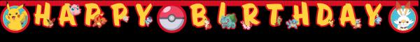 Procos Mehrfarbig Pokémon - Happy Birthday Girlande - Bunt (1 Stk.) - Image 2
