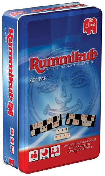 Jumbo Spiele 03817 - Original Rummikub – Kompakt In Metalldose